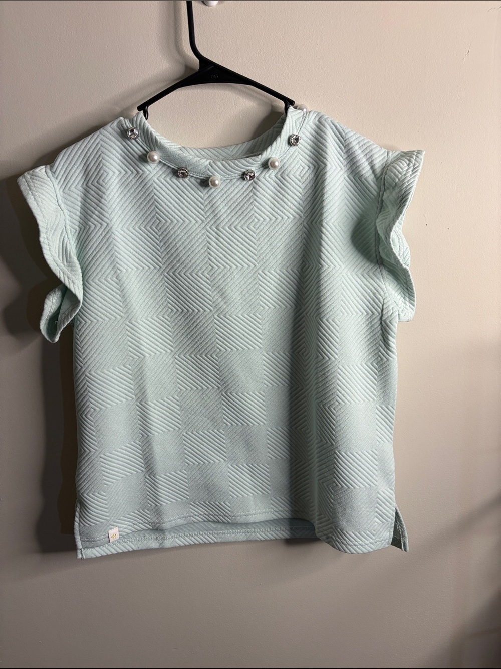 Simply Southern Mint Green Crewneck Top with Gold Logo